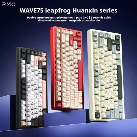 PMO WAVE75 Aluminum Pile Mechanical Keyboard Wireless Bluetooth Quick Disassembly Customized Compute