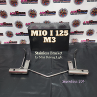 Mio I 125 / M3 mini driving light bracket 304 stainless MDL bracket for M3 / Mio I 125 tube type