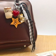 Cute Cartoon Fluid Bear Coffee Cup Love Fashion Bag Pendant Lanyard Pendant Keychain