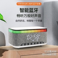Jam speaker Bluetooth lampu malam meja tiga-dalam-satu pengecas tanpa wayar lampu ambien di tepi kat