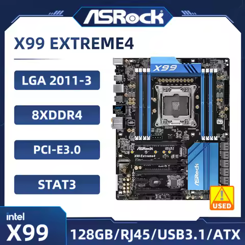 X99 Motherboard ASRock X99 EXTREME4 Motherboard LGA 2011-3 DDR4 256GB support 2695 2690 2629 2683 i7