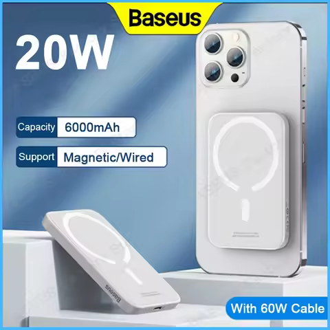 Baseus Magnetic Power Bank 20W 10000mAh Wireless Battery Magsafe Powerbank Portable Charger For ipho