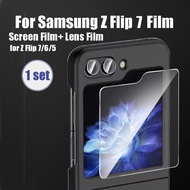 Tempered Glass Film For Samsung Galaxy Z Flip7/Flip 6/ZFlip 5 Back Screen Protector + Camera Lens Fi