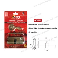 GERE GC600D DOUBLE PROFILE CYLINDER 60MM / GC700D 70MM / Household Office Kunci Pintu Rumah Pejabat