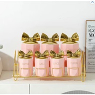ISLAN 7-in-1 Luxury Ceramic Spice Set 7-Piece Sultan Ceramic Spice Container/