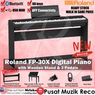 Roland FP-30X FULL SET *2021 LATEST Model* 88 keys Digital Piano W/ Bench Headphone 3 Pedals Stand B