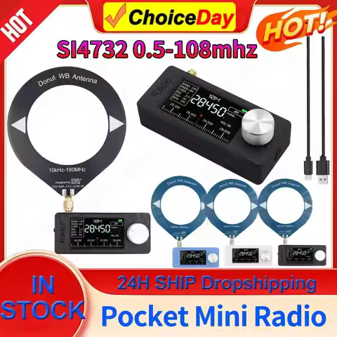 New SI4732 0.5-108mhz Pocket Mini Radio LSB USB AM FM All Band Radio Receiver with Antenna FM/AM Rad