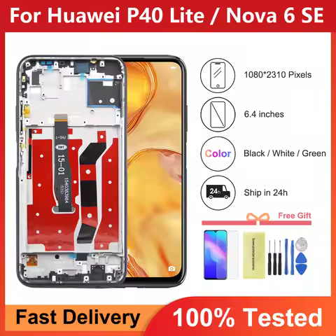 6.4 inch For HUAWEI P40 Lite Lcd With Frame Display Screen Assembly For HUAWEI P40 Lite JNY-LX1 Scre