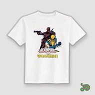 金鋼狼 死侍 衣服 T恤 白T 童裝 短袖 純棉 上衣 吸濕排汗 涼感