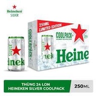 THÙNG 24 LON HEINEKEN BẠC x 250ml