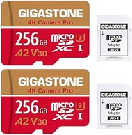 Gigastone 256GB 2-Pack Micro SD Card, 4K Video Recording, 4K Game Pro, Nintendo Switch Compatible, R