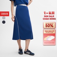 Women's long skirt with color combination CANIFA 6KS25C001