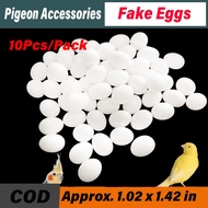 10Pcs Pigeon False Eggs Fake Eggs Plastic Solid Parrot Eggs False Bird Eggs Hatching Eggs Hatch Bree