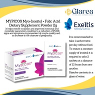 Mypicos Myo-Inositol Folic Acid Supplement Powder 30 sachet PCOS Period Health Pregnancy Weighloss