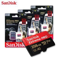 SanDisk Extreme PRO 32G 64G 128G 256G MicroSD U3 A2 高速記憶卡 保固