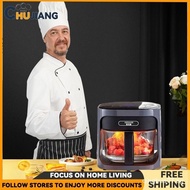 German Transparent Air Fryer 4L - 8L Home Genuine New Glass Bile Multi-function Can See Through E083