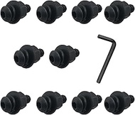 10PCS 1/4-20 x 3/4 Inch Button Head 304 Stainless Steel Hex Socket Screw Nut Bolt Set with Installat