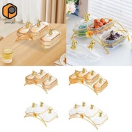 [prettyia] Dried Fruit Snack Serving Plate Nut and Snack Tray Candy Nut Dish with Lid for