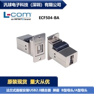 L-COM ECF504-BA USB2.0 Penyambung Penyesuai Berlindung B-jenis Perempuan/A-jenis Perempuan Dalam Sto
