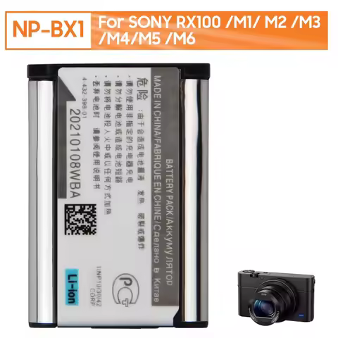 2024 Years Replacement Battery NP-BX1 For Sony RX100 M1 M2 M3 M4 M5 M6 RX1 RX1R WX300 WX350 HX300 HX