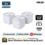 ASUS ZenWiFi AX Mini (XD4) White (3 PACK) Whole Home Mesh WiFi 6 System, WiFi 6, 802.11ax, up to 4800sqft, AiMesh