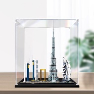Transparent Acrylic Display Box For LEGO 21052 Dubai Skyline Storage Case Dustproof Cover