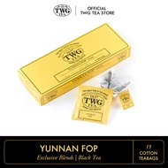 TWG Tea | Yunnan FOP, Black Tea Blend in 15 Hand Sewn Cotton Tea Bags in Giftbox, 37.5g