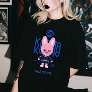 Stray Kids New Album KARMA Cartoon Cute Image Printing Cotton T-shirt Short Sleeve Fashion Casual Fe