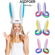 ASDFGER Inflatable Bunny Ears, Colorful Ring Toss Set Ring Toss Game, Fun PVC Bunny Ears Shape Easte