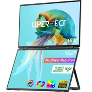 UPERFECT Delta 15.6" Dual Monitor Portable Monitor for Laptop Screen Extender 1080P HDR 360° Folding