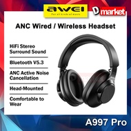 Awei A997 Pro ANC Wireless Headset ANC Active Noise Cancellation ANC Headphone Bluetooth Headset Wir