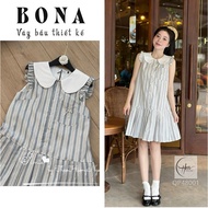 BONA maternity dress designed with a lotus neckline and a lovely pleated skirt to wear to work or go