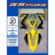 HONDA RS-150R RS150R V1 WINNER 150 (8) YELLOW COVER SET (STICKER TANAM) RAPIDO Stripe TanamSORI