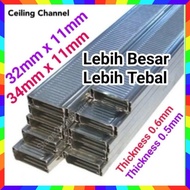 (Tebal&Besar)6feet *Plaster Siling Channel / c channel (Ceiling)/ Besi Siling Gantung