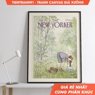 Wall painting, New Yorker Magazine Cover Poster July 16, 1984 Charles Sassafras, Mid Century Wall Ar