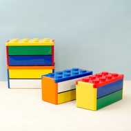 P:BLOCK 雙層 積木造型 便當盒 環保 便當 食物袋 野餐 日本製