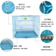 Pet Bold Dog Cage with Skylight Tray Golden Retriever Teddy Dog Crate Iron Cage Cat Dog Crate Rabbit Cage Folding Cage