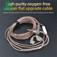 FORBETTER KZ Earphones Cord Silver Plated For KZ ZEX 2Pin Cable Twisted Cable Upgrade Oxygen-Free Copper ZS10 Earphone Wire