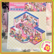 3D stickers Beauty Nail salon interior decoration stickers, 3D landscape stickers, landscape storage