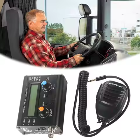 5W All Mode HF Transceiver with Handheld Microphone 3-Band All Mode High Frequency Transceiver Suppo