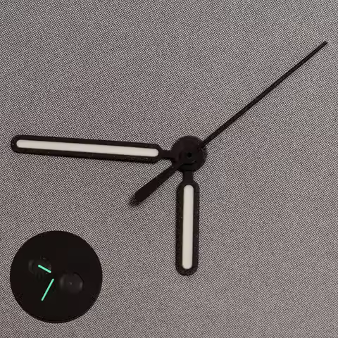 NH35 Watch Hands Rose Gold Black Silver Edge Hands with Green Luminous fit for NH 35 NH36/4R/7S Move
