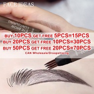 4 Points Eyebrow Pencil 4 Tip Liquid Brow Tattoo Pen Makeup Pen Waterproof Cosmetic EyeBrow Liner (W