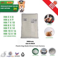 Plastic Bag HM / Plastic Beg / Plastic Bungkus / Dabao / storage / Kitchen 5X8 6X9 7X10 8X12 9X14 10X16 12X18 500GRAM