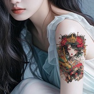 Geisha Half Sleeve Tattoo Waterproof Sticker Long Simulation Color