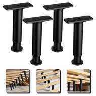 유4 Pcs Bed Frame Support Legs King Size Bedframes Stand Couches Adjustable Plastic Steel Center ☑✍