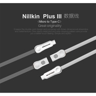 [SG] Nillkin 2 In 1 Charging & Data Cable Micro USB & Type C White Plus III Fast Charging Data Trans
