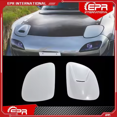 For RX7 FD3S NACA Glass Fiber Vented Headlight Covers 2pcs Trim RX7 Racing Part Body Kit FD3S FRP Ve