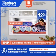 Astron Inverter Class 1 HP Aircon (window-type air conditioner  TCL-100MA  built-in air filter  anti-rust body  9.9 energy rating  white) (formerly Pensonic aircon)