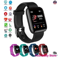 🔥Ready Stock🔥116 Plus Smart Watch Blood Pressure Heart Rate Monitor Waterproof Band Fitness