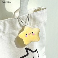 [Brightbiu] Plush Star Keychains Cute Smiling Star Keyrings Girls Sweet Car Keychains Star Doll Keyc